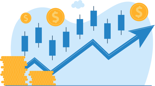 Price chart with growth